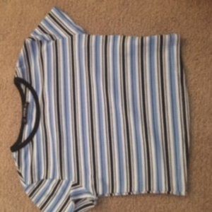 Tight Cropped Stripe Tee